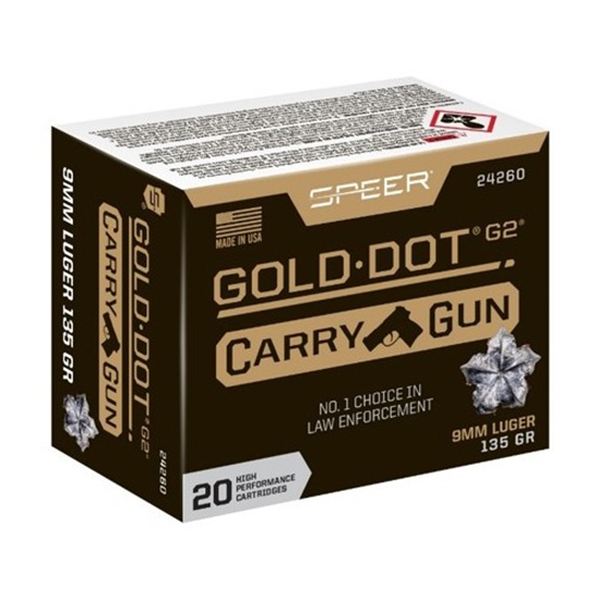 SPEER 9MM 135GR GOLD DOT  CARRY GUN HP 20/10 - Ammunition